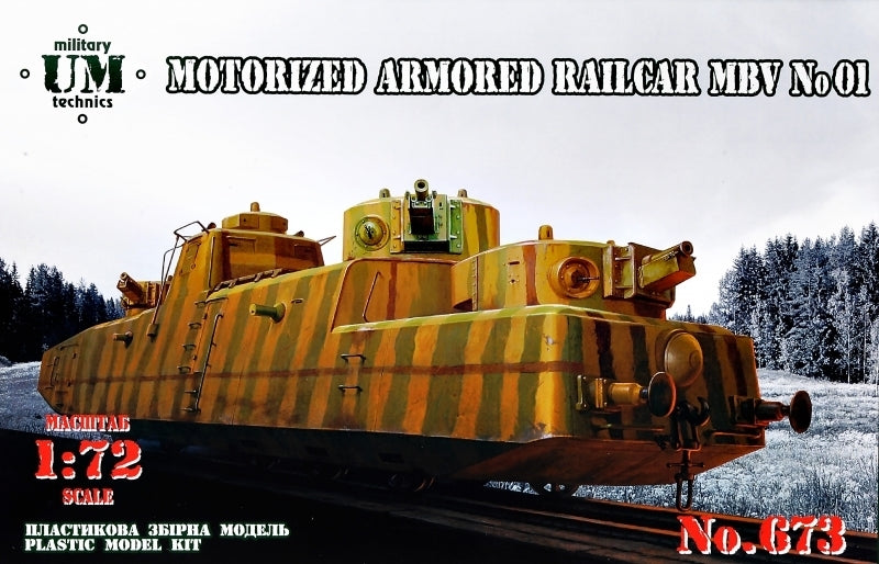 UM-MT 1/72 Motorized Armored Railcar MBV No1 Plastic Model Kit