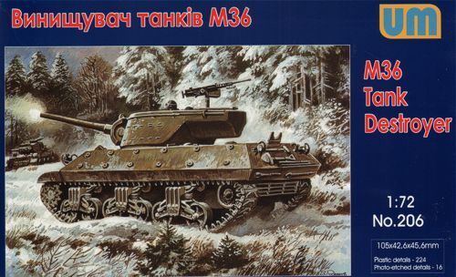 Unimodels 1/72 M36 Tank Destroyer Plastic Model Kit