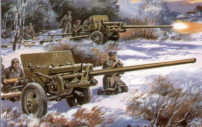 Unimodels 1/72 ZIS-2 - 57mm soviet gun (ex SKIF ) Plastic Model Kit