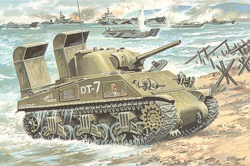 Unimodels 1/72 Tank M4A3 with Deep Wading Trunks Plastic Model Kit