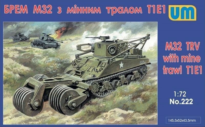 Unimodels 1/72 M32 TRV with minr trawl T1E1 Plastic Model Kit