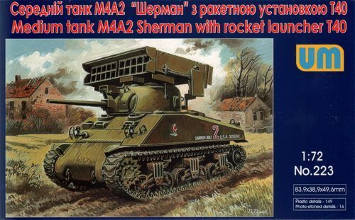 Unimodels 1/72 Tank M4?2 with T-40 Rocket Launcher Plastic Model Kit