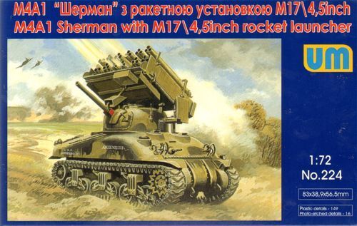 Unimodels 1/72 Tank M4?1 with M17/4.5inch rocket launcher Plastic Model Kit