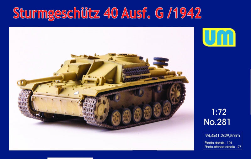 Unimodels 1/72 Sturmgeschutz 40 Ausf.G early Plastic Model Kit