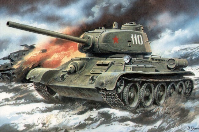 Unimodels 1/72 WWII MEDIUM TANK T-34/85 (model 1944 ) Plastic Model Kit