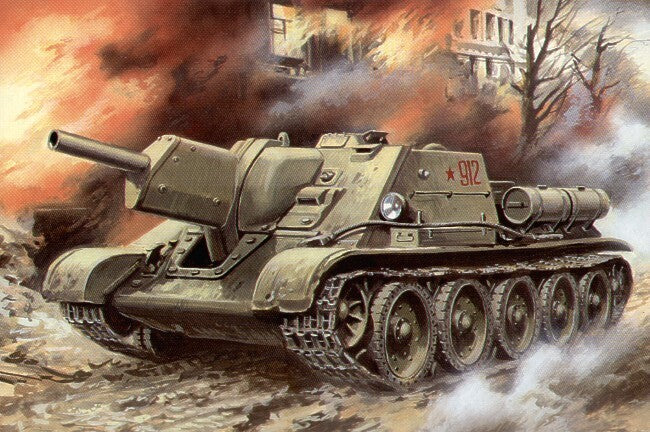 Unimodels 1/72 WWII SELF PROPELLED PLANT SU-122 Plastic Model Kit