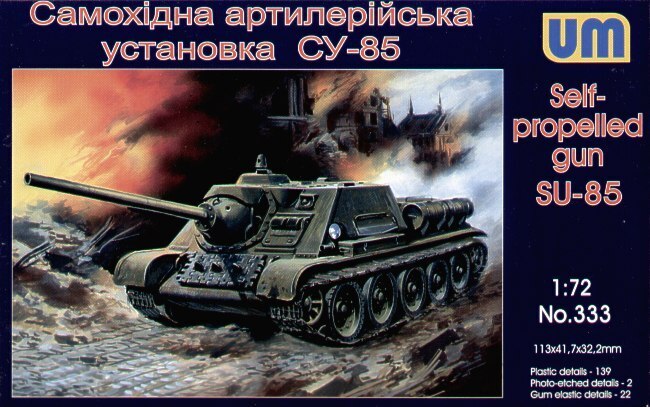 Unimodels 1/72 WWII SELF PROPELLED PLANT SU-85 Plastic Model Kit