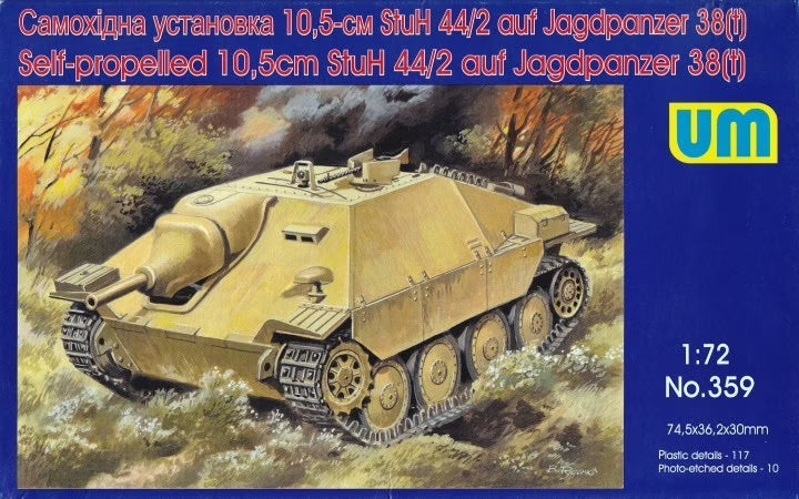 Unimodels 1/72 SP 10,5cm StuH-44/2 auf Jagdpanzer Plastic Model Kit