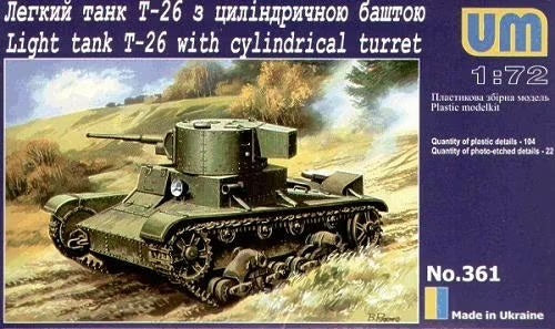 Unimodels 1/72 T-26-4 w/cyllindric turret Plastic Model Kit