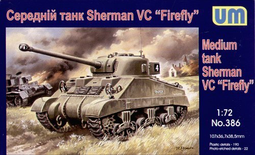 Unimodels 1/72 MEDIUM TANK SHERMAN "FIREFLY" Plastic Model Kit