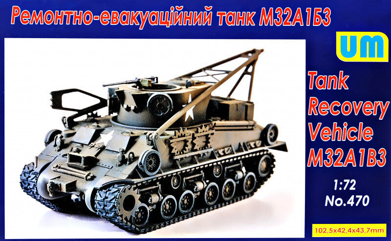 Unimodels 1/72 M32A1B3 Tank Recovery Vehicle Plastic Model Kit