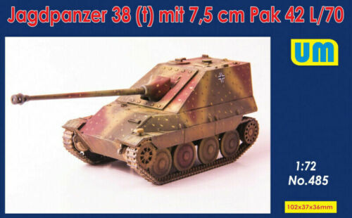 Unimodels 1/72 Jagdpanzer38(t) mit 7.5 cm Pak42L/70 Plastic Model Kit