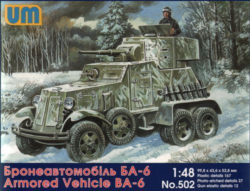 Unimodels 1/48 Armored Vehicle BA-6 Plastic Model Kit