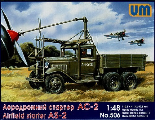 Unimodels 1/48 AIRFIELD STARTER AS-2 on GAZ AAA chassis Plastic Model Kit