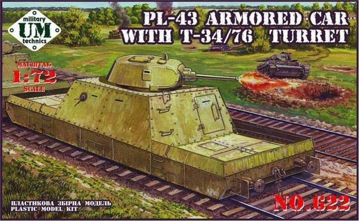 Unimodels 1/72 PL-43 Armored car w/T-34/76 turret Plastic Model Kit