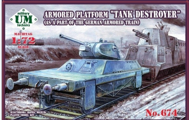 Unimodels 1/72 Arm.Platform "Tank destroyer" Plastic Model Kit