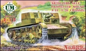 Unimodels 1/72 Artillery SP mount AT-1 Plastic Model Kit