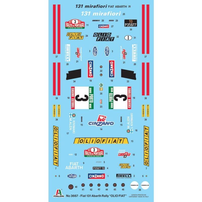 ITALERI 1/24 Fiat 131 Abarth Rally Olio Fiat