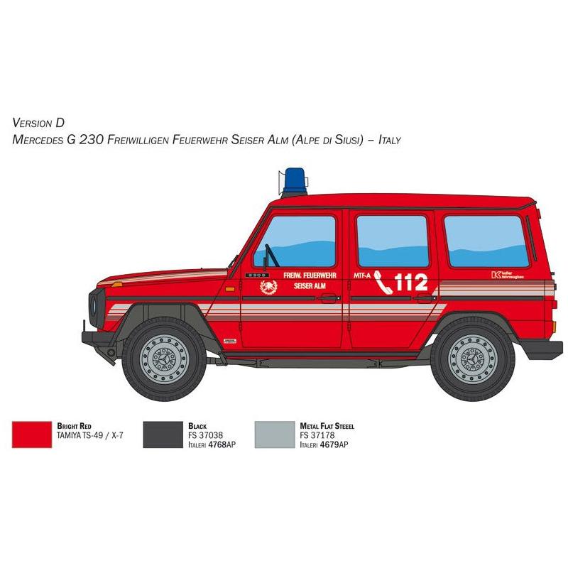 ITALERI 1/24 Mercedes G230 Feuerwehr