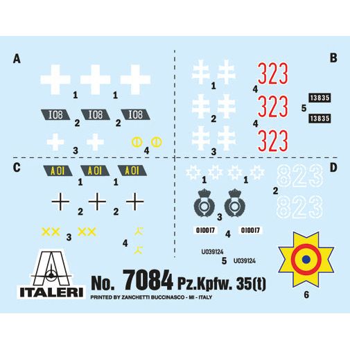 ITALERI 1/72 Panzerkampfwagen 35(t) Glueable Rubber Tracks