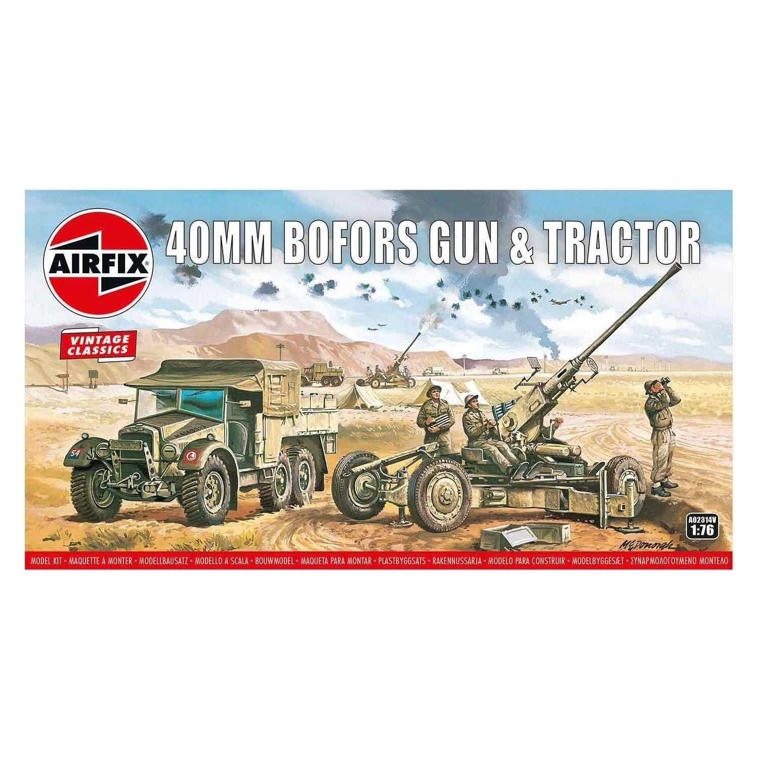 AIRFIX 1/76 40mm Bofors Gun & Tractor