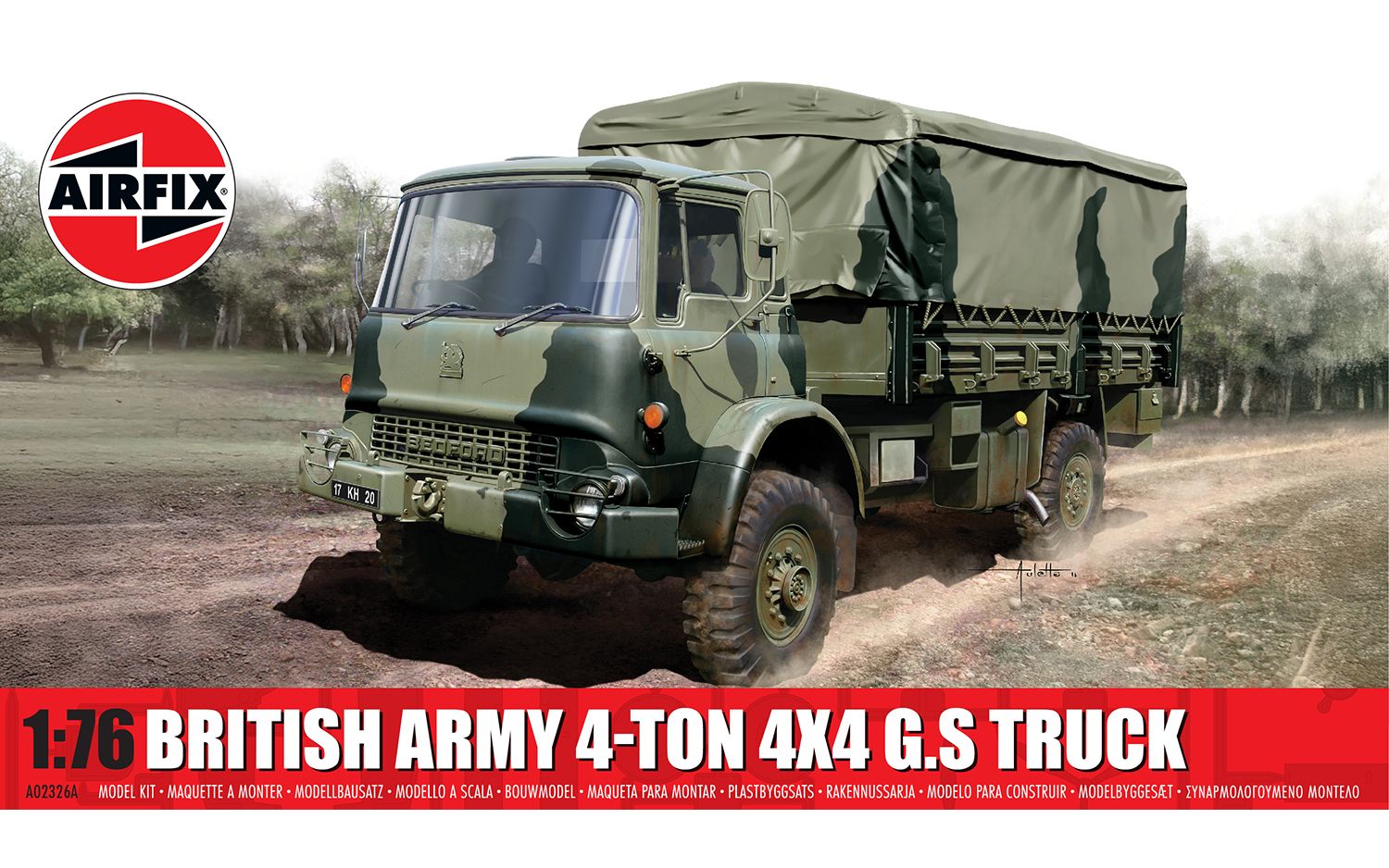 Airfix 1/76  British Army 4-ton 4 x 4 G.S Truck