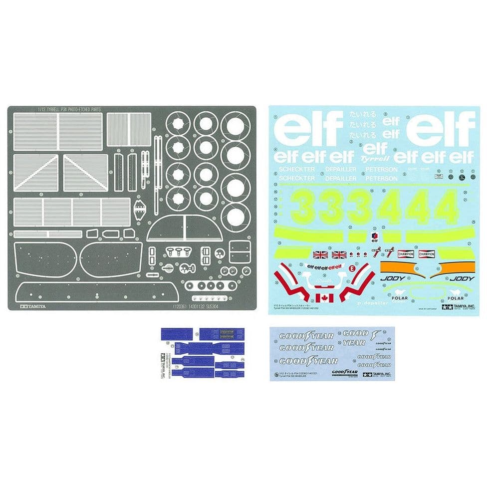 TAMIYA 1/12 Tyrrell P34 Six Wheeler (w/Photo-Etched Parts)