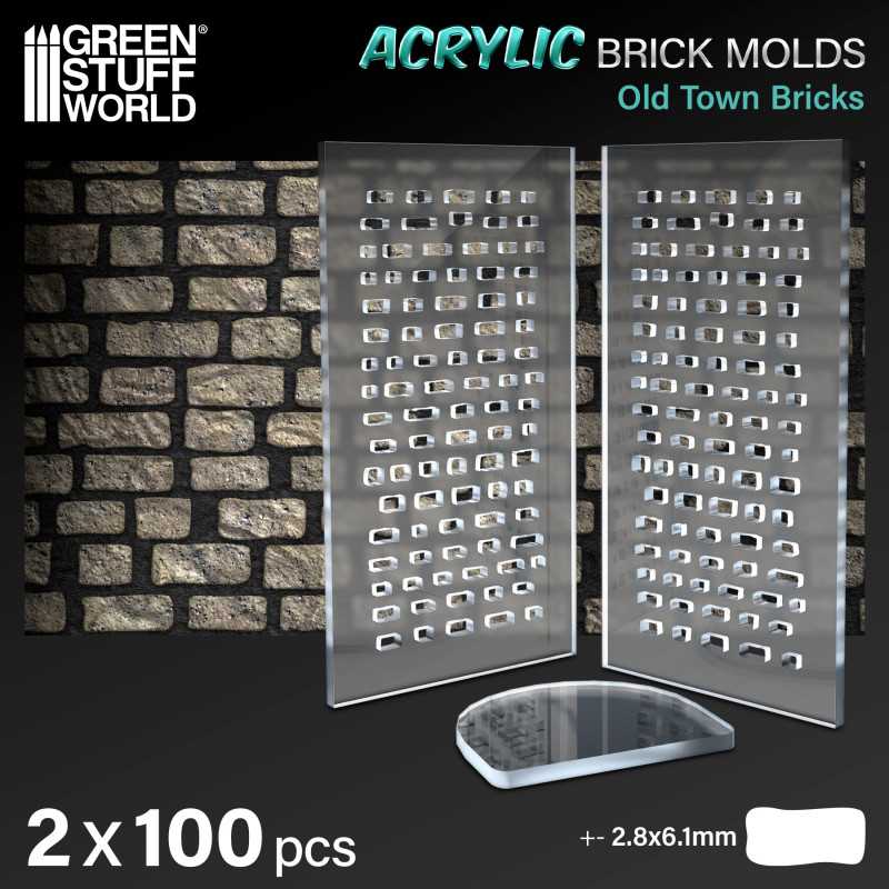 GREEN STUFF WORLD Acrylic molds - Old Bricks