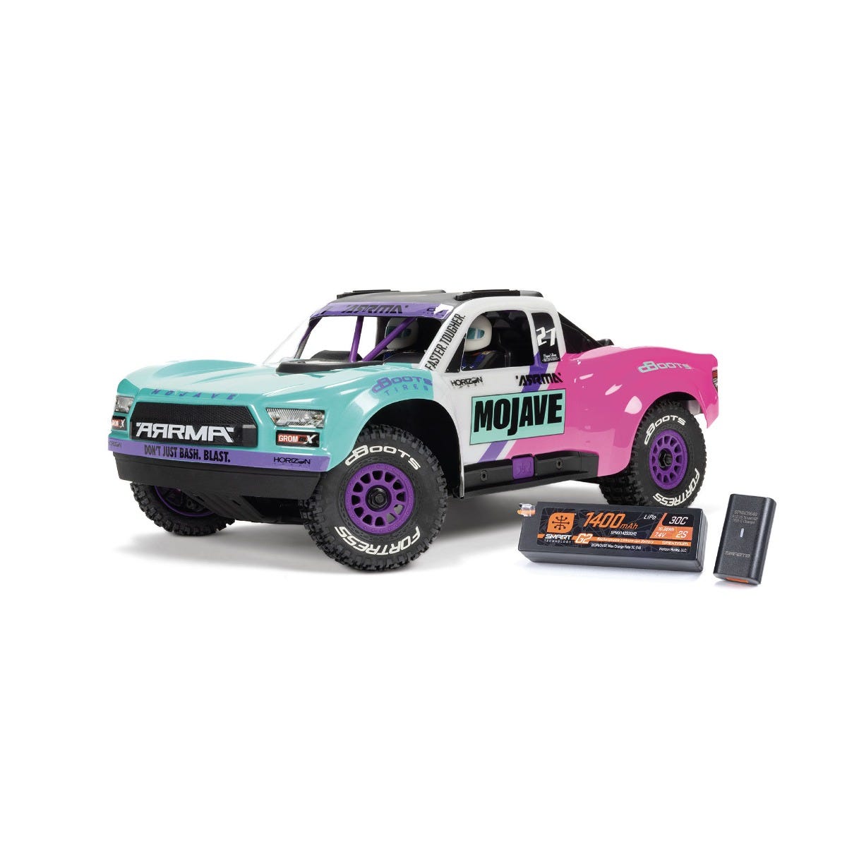 Arrma Mojave Grom 223S Brushless 1/18 4x4 Desert Truck RTR, Teal, ARA2304ST1