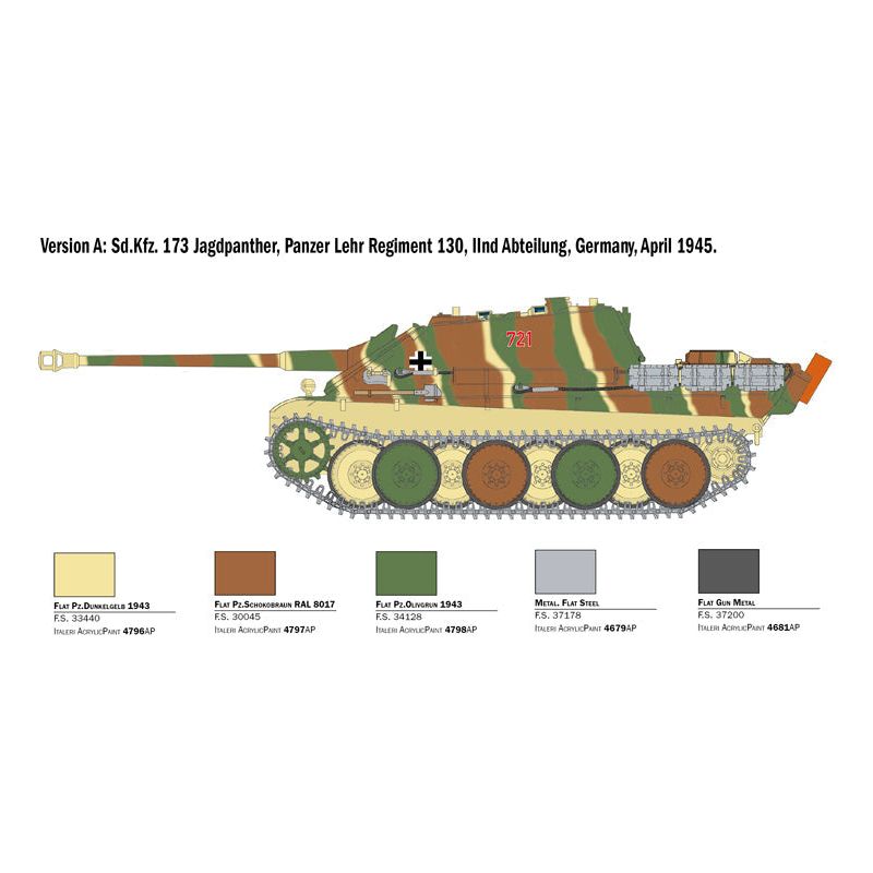 ITALERI 1/35 SD.KFZ 173 Jagdpanther with Winter Crew