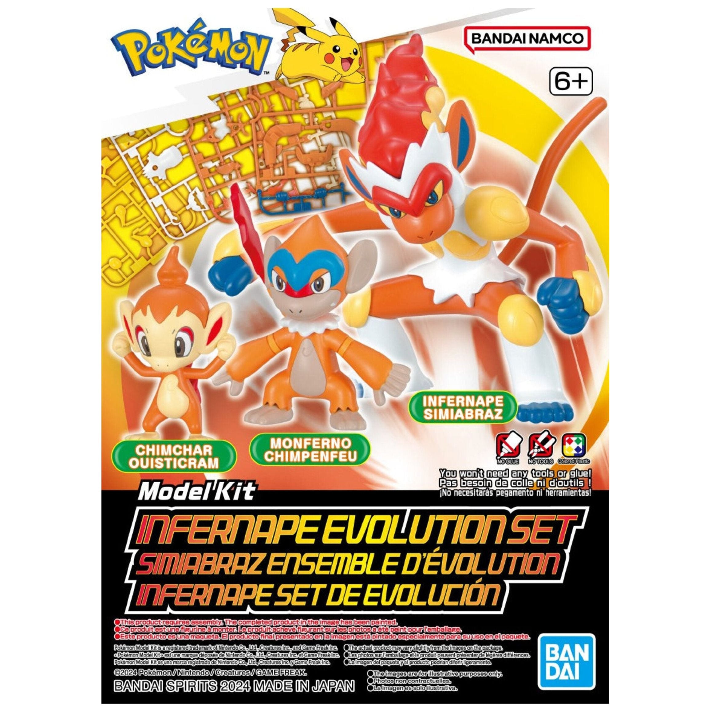 BANDAI Pokemon Model Kit Infernape Evolution Set