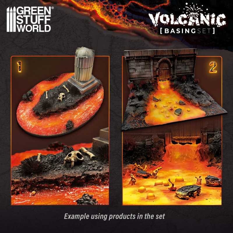 GREEN STUFF WORLD Basing Sets - Volcanic