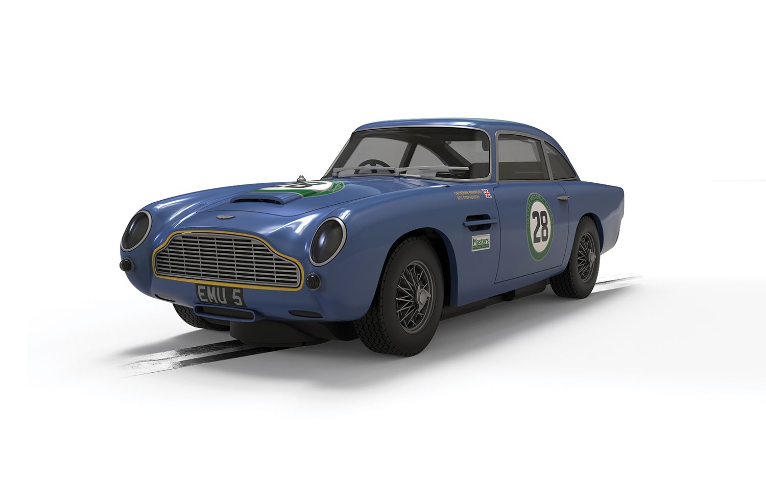 Scalextric Aston Martin DB5 - Blue / Yellow -Historic GT Racing