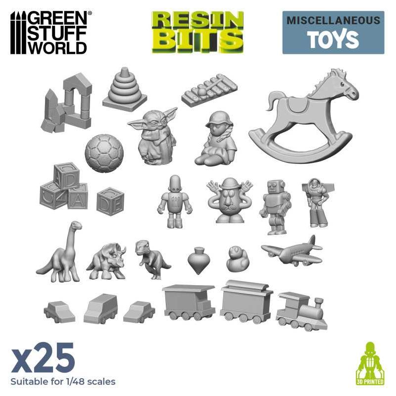 GREEN STUFF WORLD 3D printed set - Children Toys Resin Set