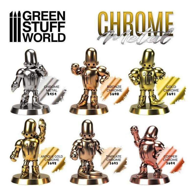 GREEN STUFF WORLD Chrome Paint - Antique Gold 17ml