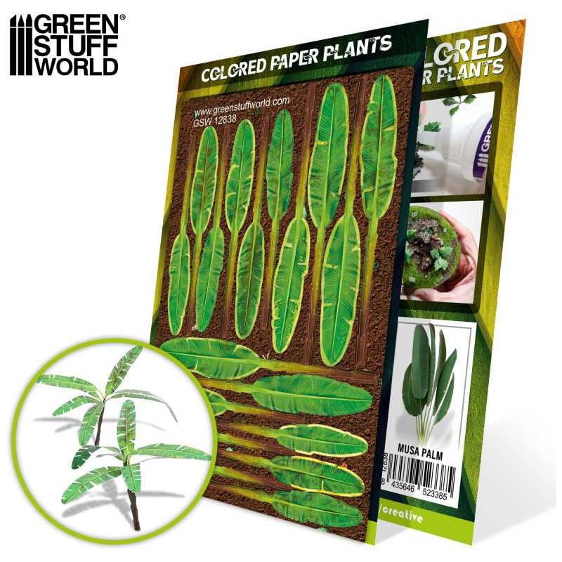 GREEN STUFF WORLD Colored Paper Plants - Musa Trees