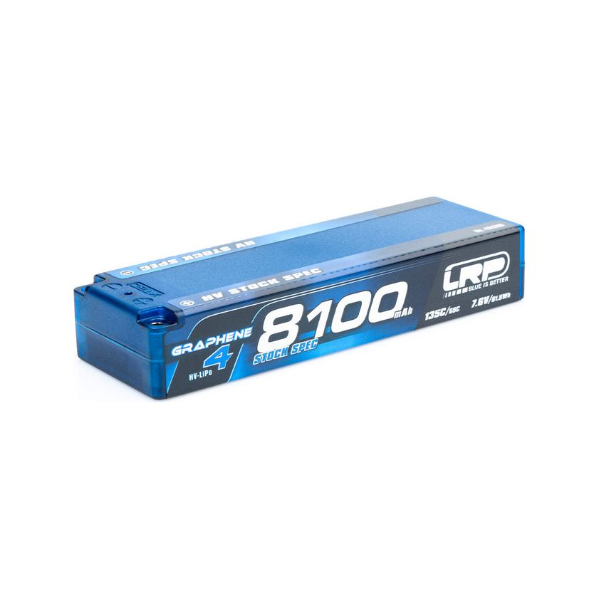 LRP HV Stock Spec GRAPHENE-4 8100mAh Hardcase battery -7.6V LiPo - 135C/65C