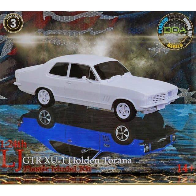 DDA COLLECTIBLES 1/24 Plastic Kit LJ Torana GTR XU1 Sealed Body Opening Bonnet w/Engine