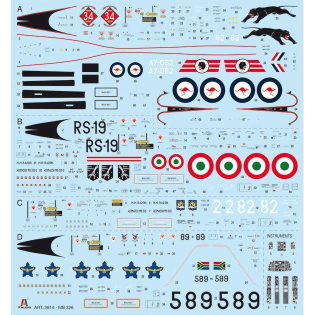 ITALERI 1/48 Aermacchi MB 326 with Super Decal Sheet