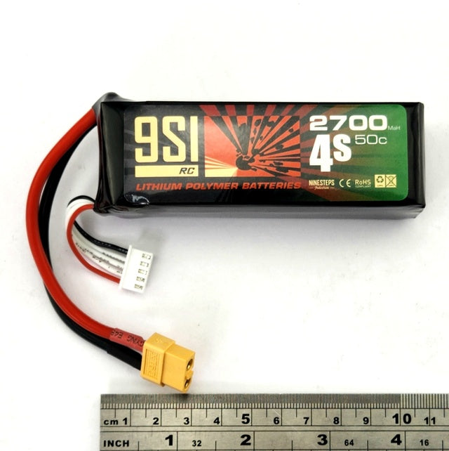 NINESTEPS 2700mAh 14.8V  50C 4 Cell LiPo Battery Soft Case (XT60 Plug)