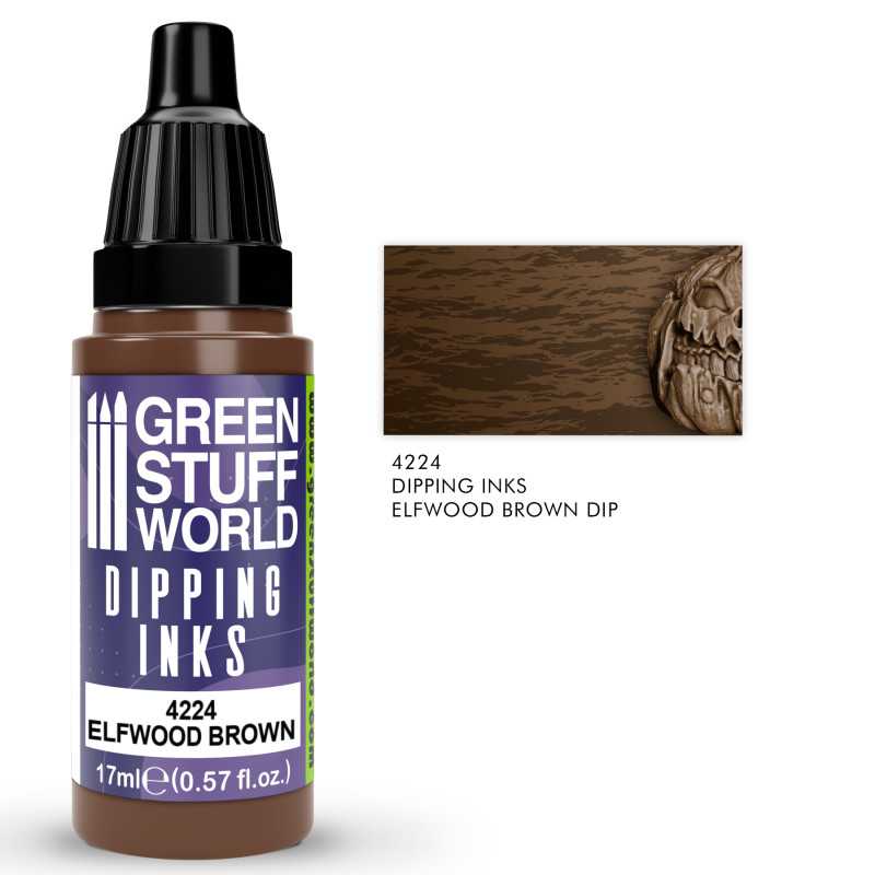 GREEN STUFF WORLD Dipping ink 17 ml - Elfwood Brown Dip