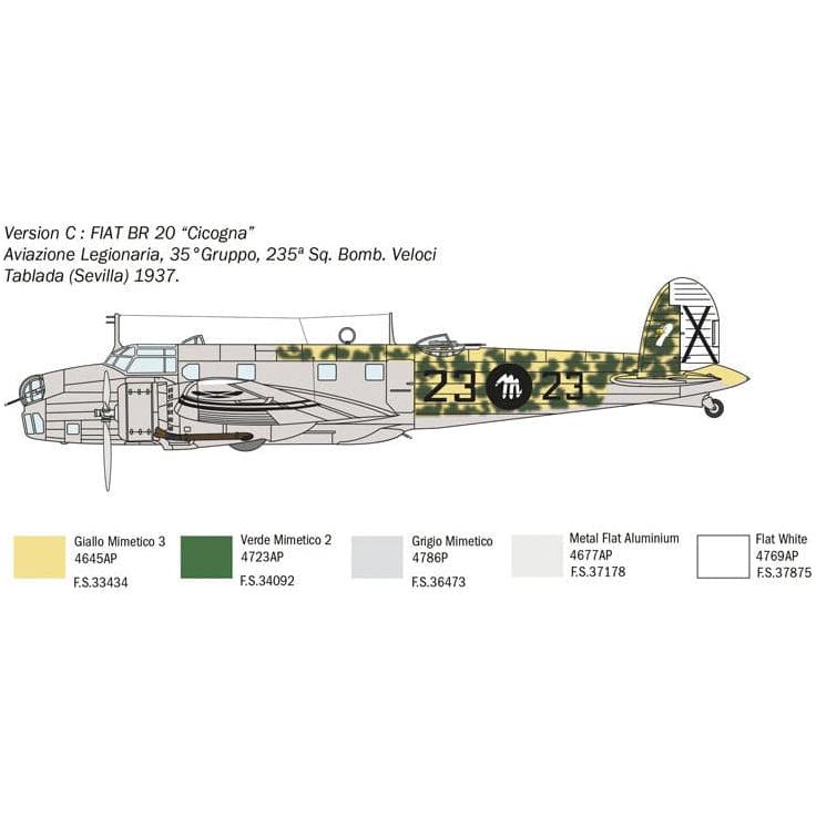 ITALERI 1/72 Fiat BR.20 Cicogna Battle of Britain 80th An