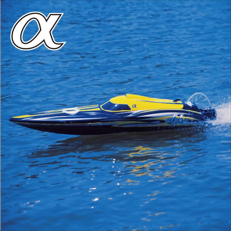 JOYSWAY Alpha Deep Vee 1000mm ABS Hull Brushless Speed Boat ARTR, YELLOW