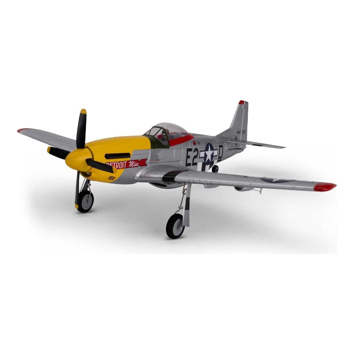 E-Flite UMX P-51D Miss Detroit RC Plane, BNF Basic, EFLU7350