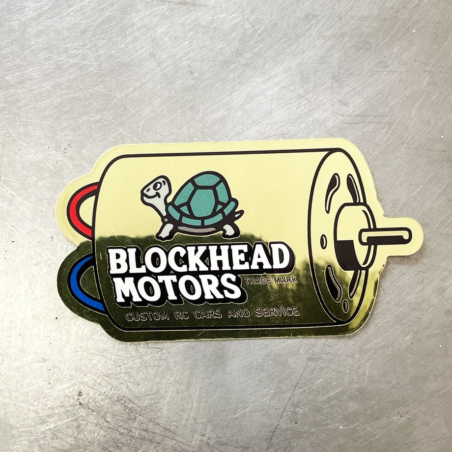 BLOCKHEAD MOTORS Motor Sticker [Gold]