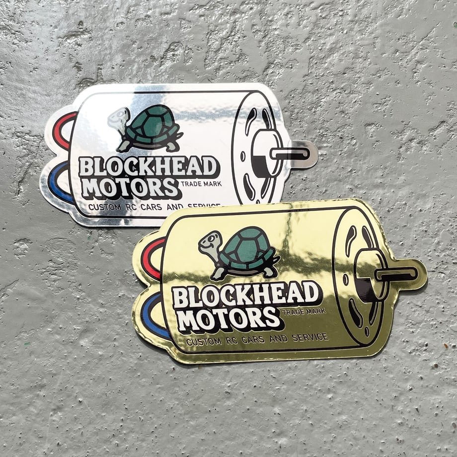 BLOCKHEAD MOTORS Motor Sticker [Gold]