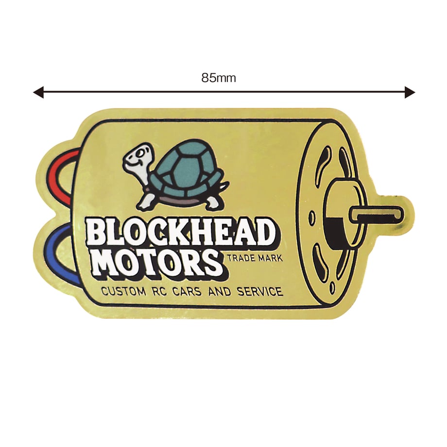 BLOCKHEAD MOTORS Motor Sticker [Gold]