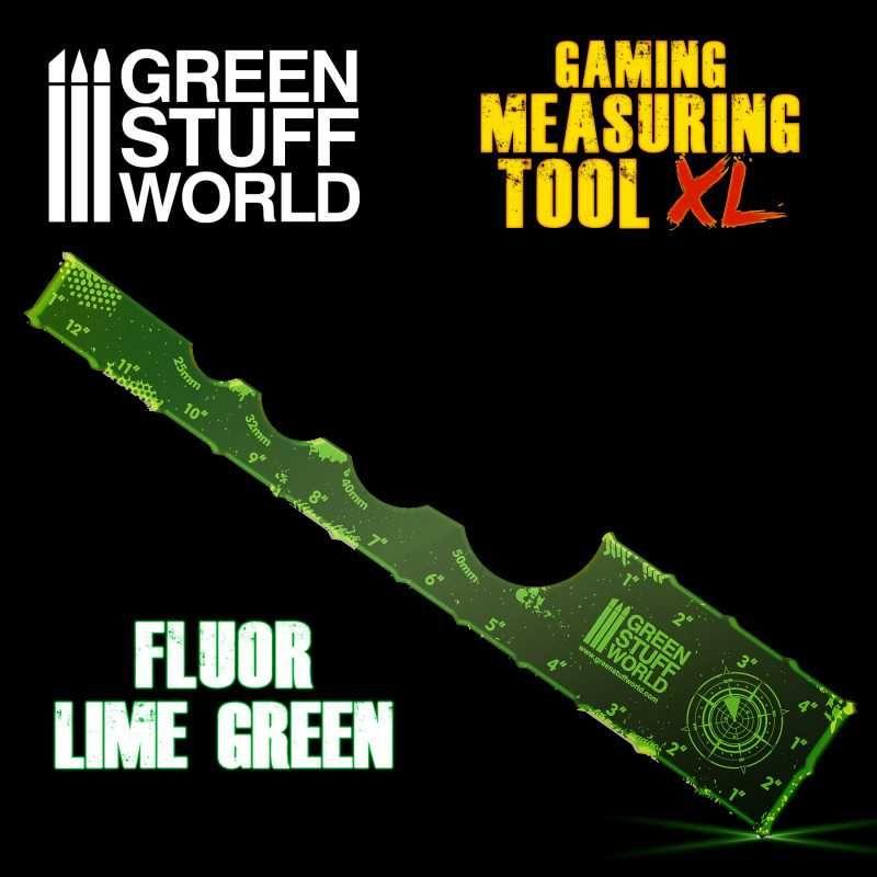 GREEN STUFF WORLD Gaming Measuring Tool - Fluor Lime Green 12 inches