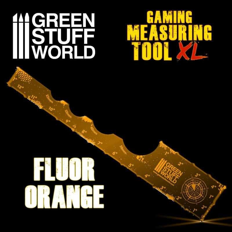 GREEN STUFF WORLD Gaming Measuring Tool - Fluor Orange 12 inches