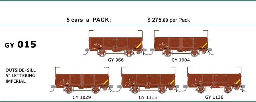 SDS MODELS HO GY Wagon Pack 5 Outside 5" Lettering Imperial (5)